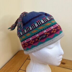 Jytte Nordic Knit Beanie Winter Toque Ski Hat Adult Small Vintage Made in USA